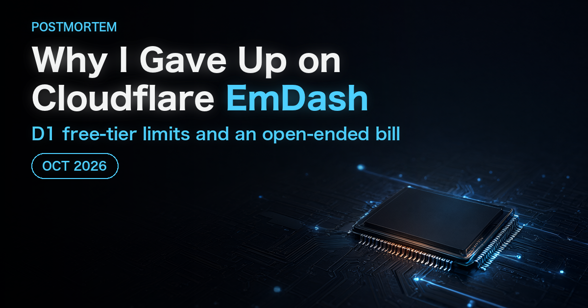 Why I Gave Up on Cloudflare EmDash: D1 free-tier limits and an open-ended bill