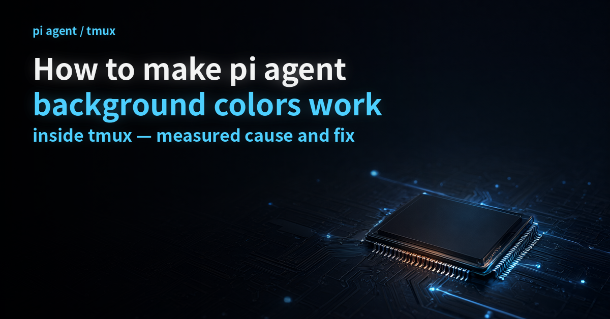 How to make pi agent background colors work in tmux